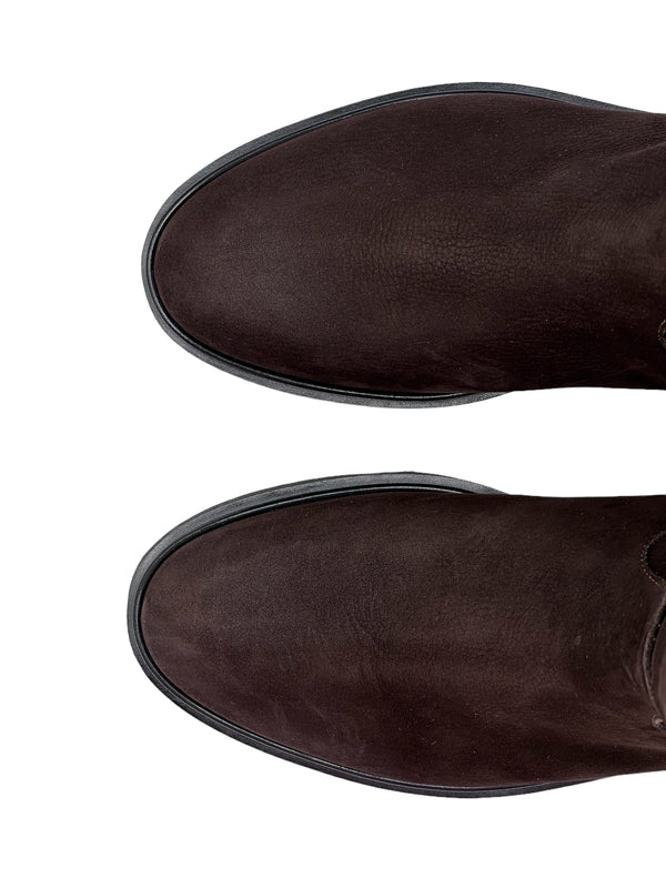 ALEXANDRA stivale alto con zip in nappa longbeach marrone e suola extralight - BEST SELLER