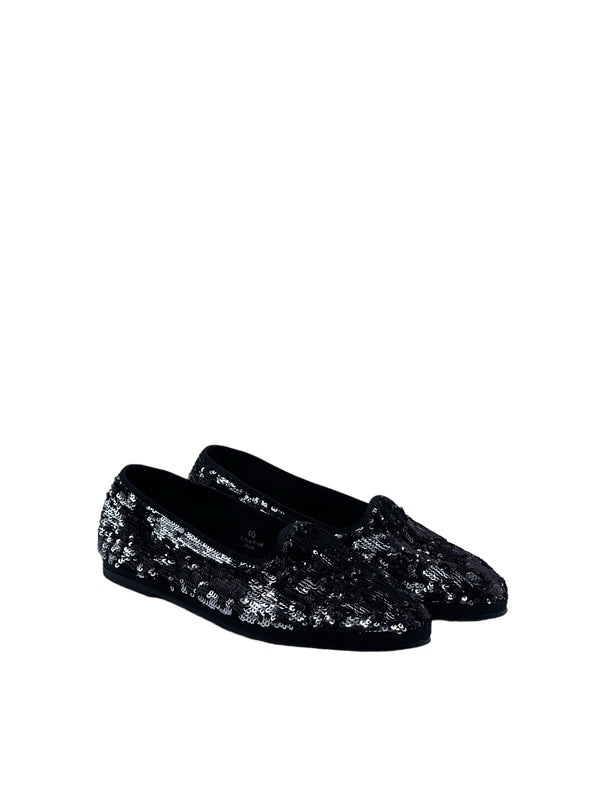 Alberta in paillettes nere e argento