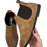 ARIA stivale tronchetto basso in camoscio brandy