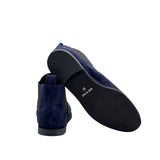 ARIA stivale tronchetto basso in camoscio blu abisso