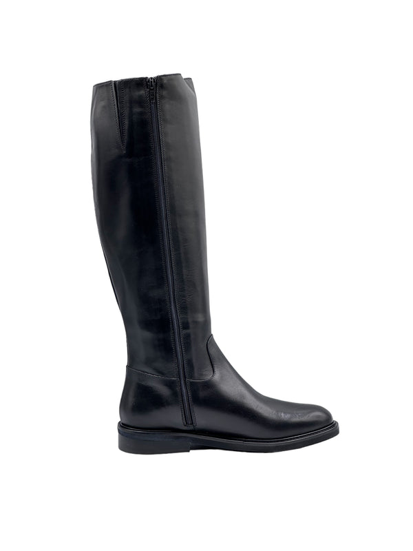 ALEXANDRA stivale alto con zip in nappa nera - BEST SELLER