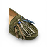 ANAIS frange velour cypress con perline