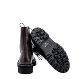 ALEXIA anfibio in nappa testa di moro con lacci, zip e suola extralight  - BEST SELLER