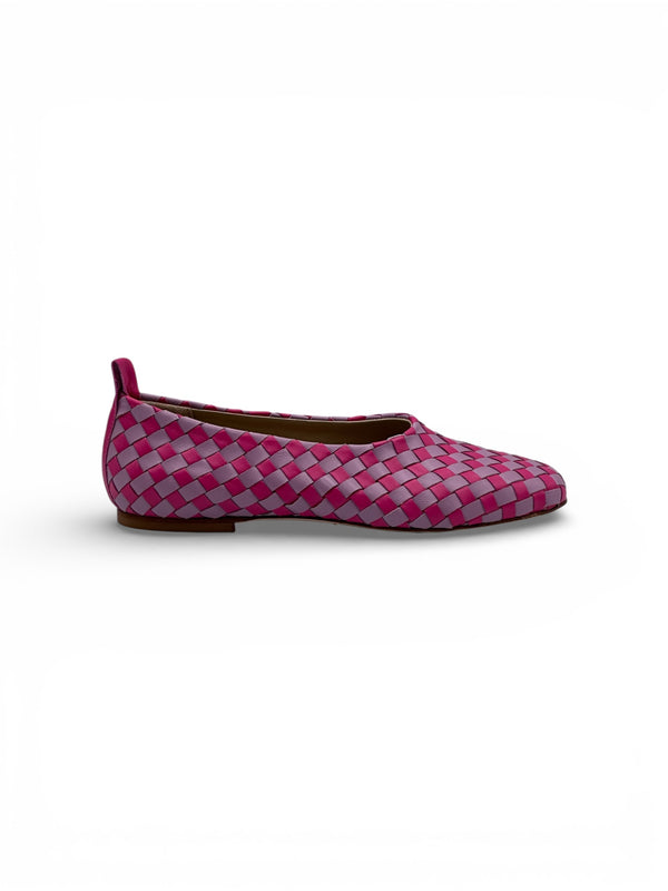 GIO' in nappa intrecciata pink e glicine- New Collection