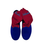 Calzini ROSSO con ricamo a mano turchese "Bacetti bellezze"