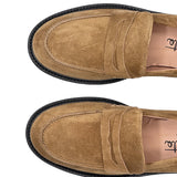 ANDREA mocassino in camoscio sigaro - New Collection