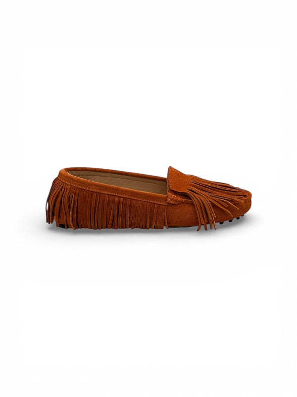 ANAIS frange velour arancio