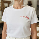T.Shirt Avvocata basic con ricamo rosso lato cuore 𝕭𝖆𝖈𝖊𝖙𝖙𝖎 𝖇𝖊𝖑𝖑𝖊𝖟𝖟𝖊💋