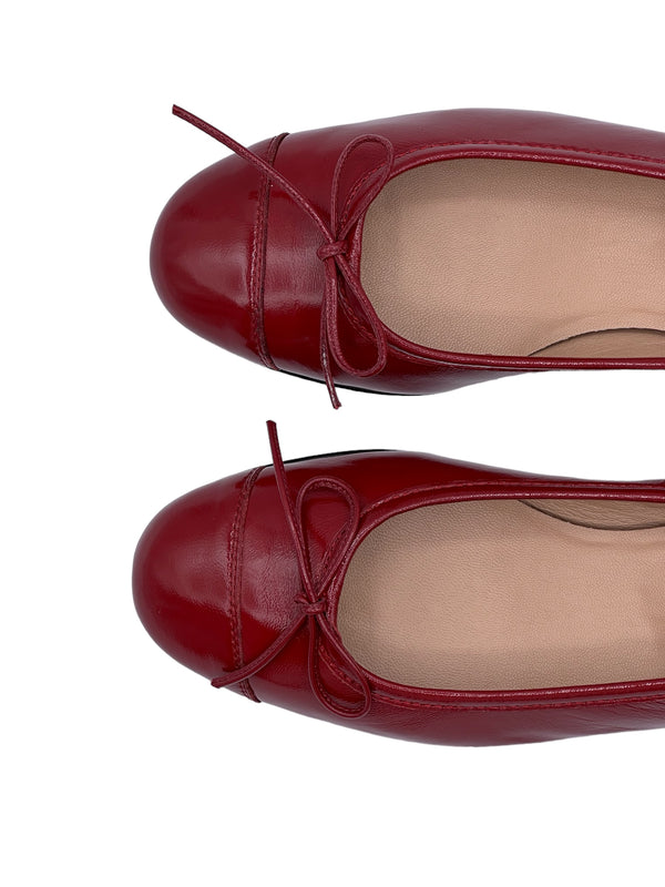 ALDA 2.0 con tacco in vernice rubino