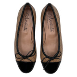 ALDA 2.0 metelassè camel con tacco in pelle e punta nera