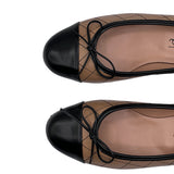 ALDA 2.0 metelassè camel con tacco in pelle e punta nera