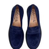 ANDREA mocassino in camoscio inchiostro blu - New Collection