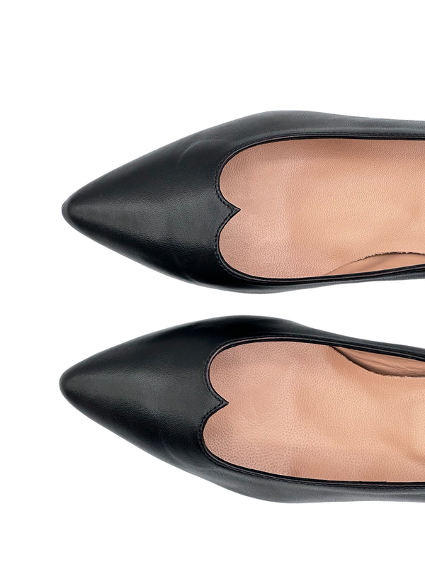 ALLEGRA scollo a cuore in nappa nera