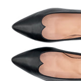 ALLEGRA scollo a cuore in nappa nera