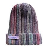 BERRETTO a righe verticali multicolor (rosa antico, violetto, verde, azzurro…)