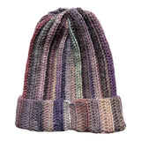 BERRETTO a righe verticali multicolor (rosa antico, violetto, verde, azzurro…)