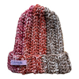 BERRETTO fluffy melange tonalità arancio, rosa, senape, nude…