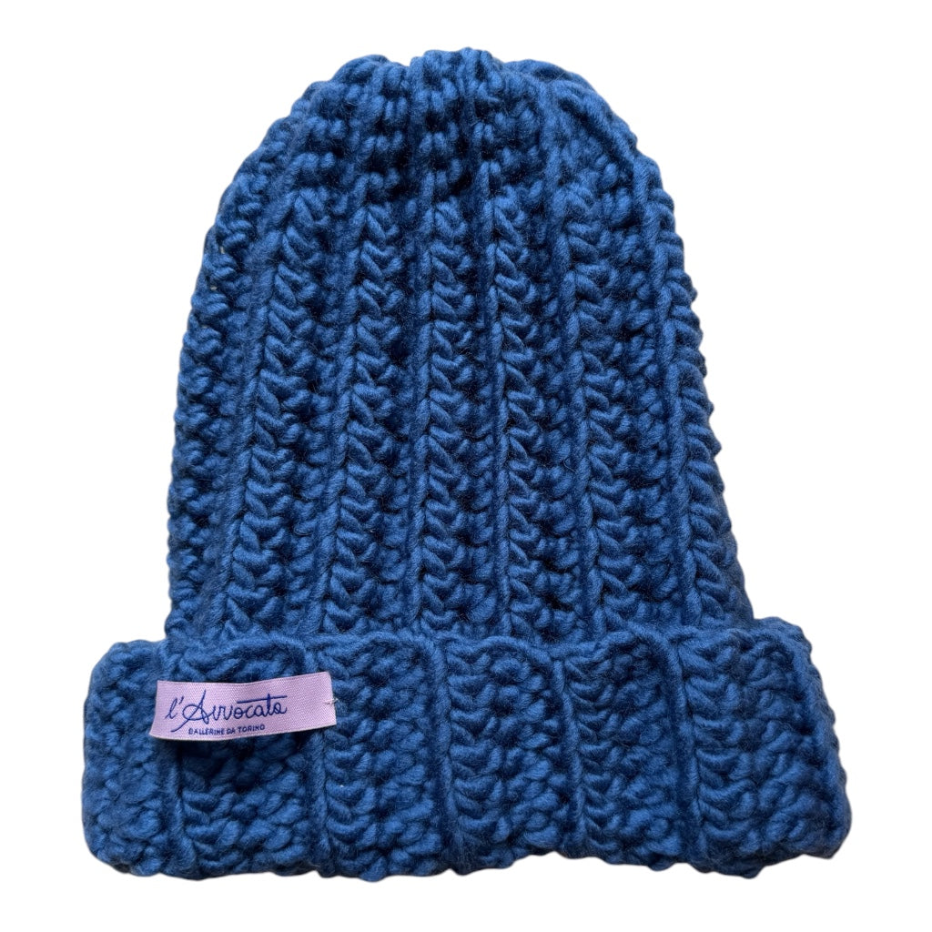 BERRETTO fluffy monocolore oceano