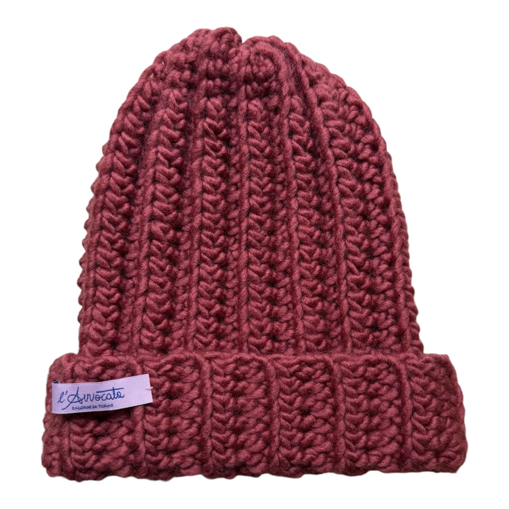 BERRETTO fluffy monocolore rosa cipolla